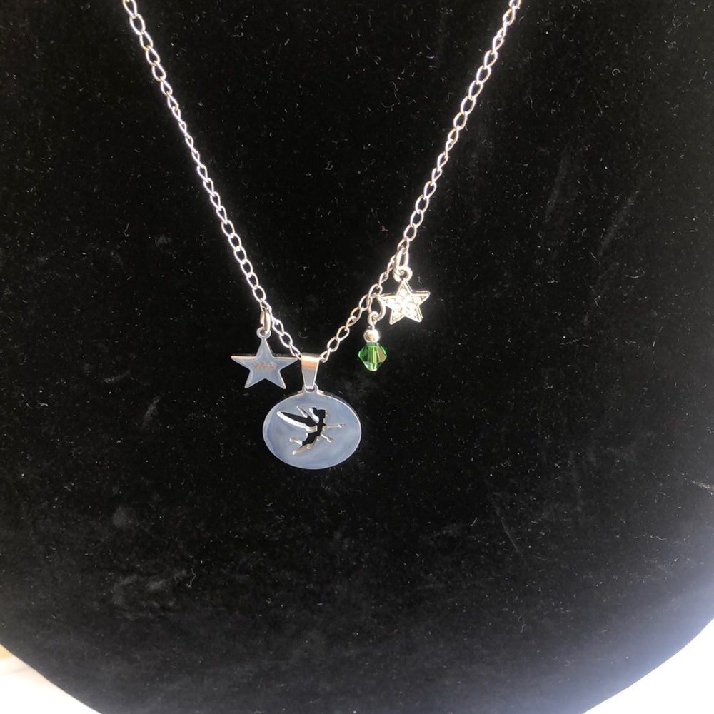 Stainless steel tinker bell necklace